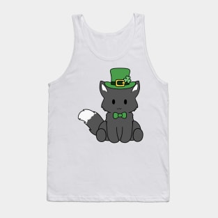 St Patrick Day Black Fox Tank Top